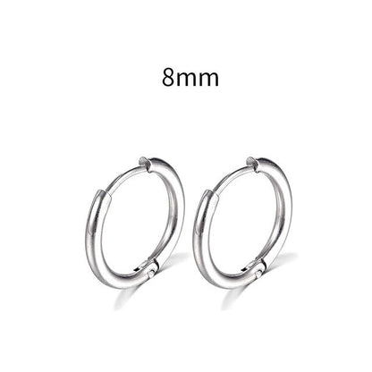 2022 New Simple Stainless Steel Gold Small Hoop Earrings for Women Men Cartilage Ear Piercing Jewelry Pendientes Hombre Mujer